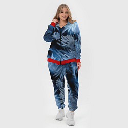 Женский 3D-костюм Морозный узор на стекле, цвет: 3D-красный — фото 2