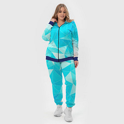 Женский 3D-костюм Легкие голубые блоки с градиентом, цвет: 3D-синий — фото 2