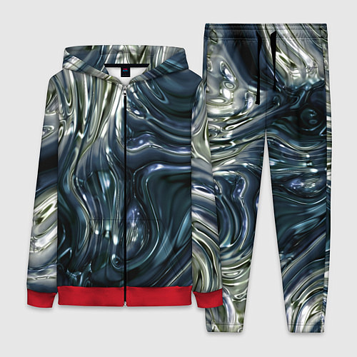 Женский костюм Aesthetic visual art metal slime / 3D-Красный – фото 1