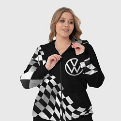 Женский 3D-костюм Volkswagen racing flag, цвет: 3D-черный — фото 2