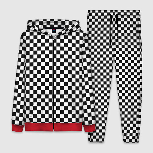Женский костюм Шахматное пано / 3D-Красный – фото 1