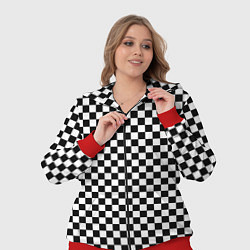Женский 3D-костюм Шахматное пано, цвет: 3D-красный — фото 2