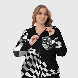 Женский 3D-костюм Porsche racing flag, цвет: 3D-черный — фото 2