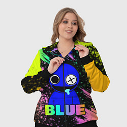 Женский 3D-костюм Rainbow Friends - Blue, цвет: 3D-черный — фото 2