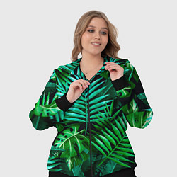 Женский 3D-костюм Тропические растения - текстура, цвет: 3D-черный — фото 2