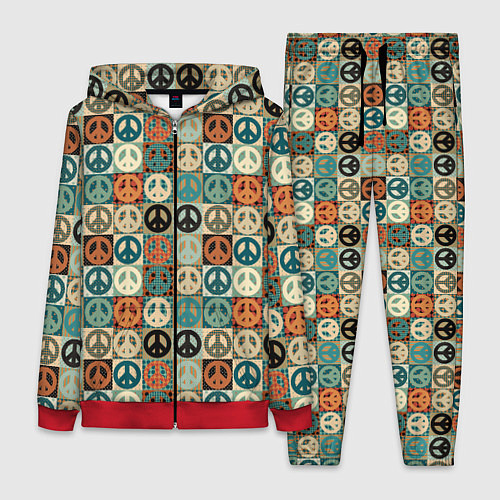 Женский костюм Peace symbol pattern / 3D-Красный – фото 1