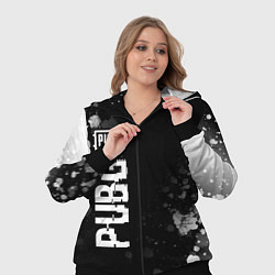 Женский 3D-костюм PUBG glitch на темном фоне: по-вертикали, цвет: 3D-черный — фото 2