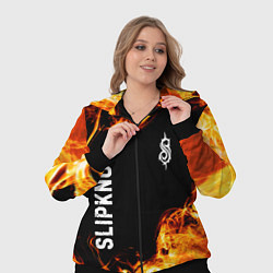 Женский 3D-костюм Slipknot и пылающий огонь, цвет: 3D-черный — фото 2
