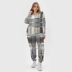 Женский 3D-костюм Металлические полосы - текстура алюминия, цвет: 3D-меланж — фото 2