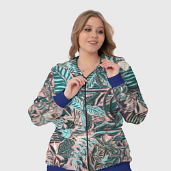 Женский 3D-костюм Тропический узор, цвет: 3D-синий — фото 2