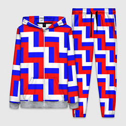 Женский 3D-костюм Плетение триколор, цвет: 3D-меланж