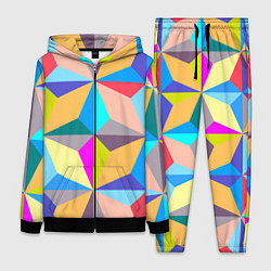 Женский костюм Полностью разноцветный ромбический паттерн