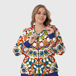 Женский 3D-костюм Разноцветный этнический орнамент, цвет: 3D-синий — фото 2