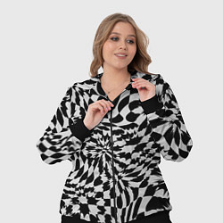 Женский 3D-костюм Пластика шахматной доски, цвет: 3D-черный — фото 2