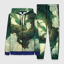 Женский 3D-костюм Рисунок нейросети, цвет: 3D-синий