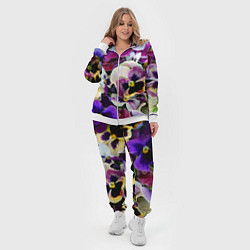 Женский 3D-костюм Красивые анютины глазки, цвет: 3D-белый — фото 2