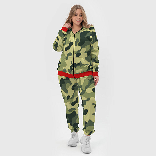 Женский костюм Лесной камуфляж / 3D-Красный – фото 4