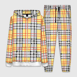 Женский костюм Светлые квадраты и линии