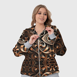 Женский 3D-костюм Золотой узор - паттерн, цвет: 3D-меланж — фото 2