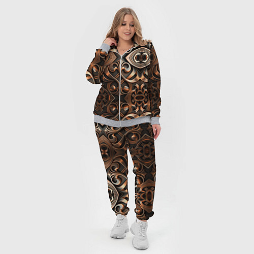 Женский костюм Золотой узор - паттерн / 3D-Меланж – фото 4