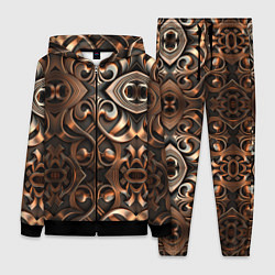 Женский 3D-костюм Золотой узор - паттерн, цвет: 3D-черный