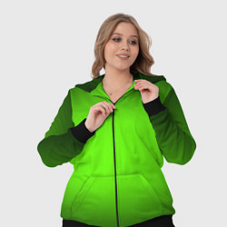 Женский 3D-костюм Кислотный зеленый с градиентом, цвет: 3D-черный — фото 2