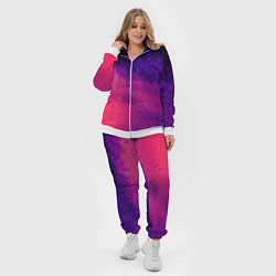Женский 3D-костюм Фиолетовый космос, цвет: 3D-белый — фото 2