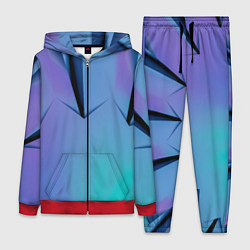 Женский 3D-костюм Светлые фигуры и листы, цвет: 3D-красный