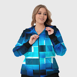 Женский 3D-костюм Неоновые кубы с подсветкой, цвет: 3D-черный — фото 2