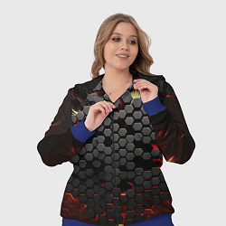 Женский 3D-костюм Взрыв из черных плит, цвет: 3D-синий — фото 2