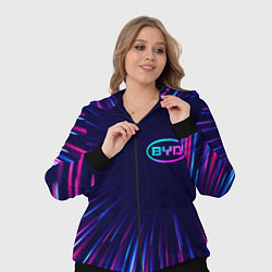 Женский 3D-костюм BYD neon speed lines, цвет: 3D-черный — фото 2