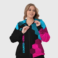 Женский 3D-костюм Counter-Strike 2 - neon gradient: по-вертикали, цвет: 3D-черный — фото 2