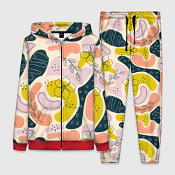 Женский 3D-костюм Весенняя абстракция, цвет: 3D-красный