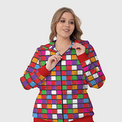 Женский 3D-костюм Color cubes, цвет: 3D-красный — фото 2