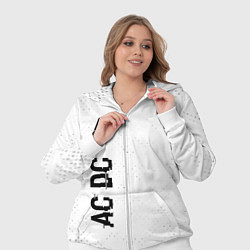 Женский 3D-костюм AC DC glitch на светлом фоне: по-вертикали, цвет: 3D-белый — фото 2