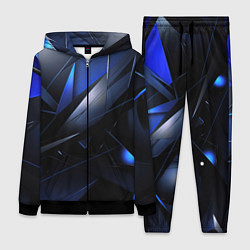 Женский 3D-костюм Blue black background, цвет: 3D-черный
