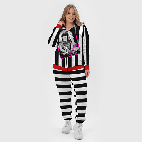 Женский костюм Барби и полосы / 3D-Красный – фото 4