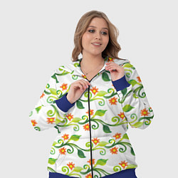 Женский 3D-костюм Весенний узор, цвет: 3D-синий — фото 2