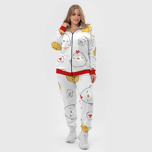 Женский костюм Привет цыпленок / 3D-Красный – фото 4