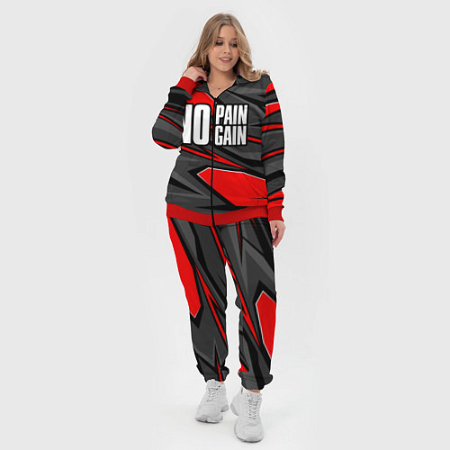 Женский костюм No pain no gain - красный / 3D-Красный – фото 4