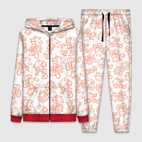 Женский костюм Паттерн Sonic / 3D-Красный – фото 1