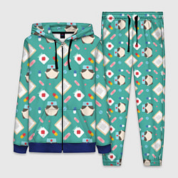 Женский 3D-костюм Nurse style, цвет: 3D-синий