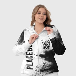 Женский 3D-костюм Placebo и рок символ на светлом фоне, цвет: 3D-белый — фото 2