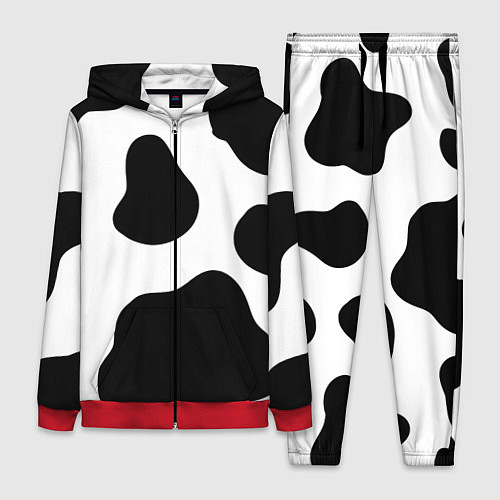 Женский костюм Принт - пятна коровы / 3D-Красный – фото 1