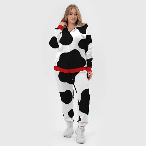 Женский костюм Принт - пятна коровы / 3D-Красный – фото 4