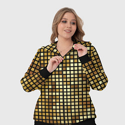 Женский 3D-костюм Золотая мозаика, поверхность диско шара, цвет: 3D-черный — фото 2