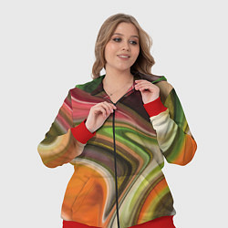Женский 3D-костюм Waves colors, цвет: 3D-красный — фото 2