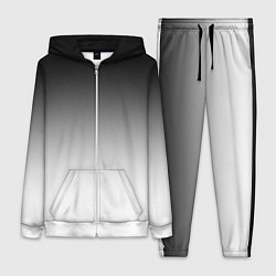 Женский 3D-костюм Black and white gradient, цвет: 3D-белый