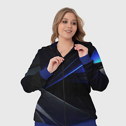 Женский 3D-костюм Black blue background, цвет: 3D-синий — фото 2