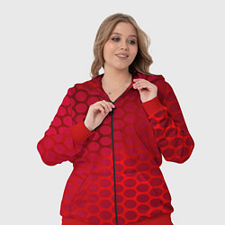 Женский 3D-костюм Сотовый красный градиент, цвет: 3D-красный — фото 2
